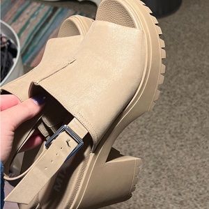 MIA Nude Foam Wedges